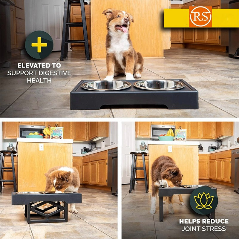 Raised Dog Food & Water Bowls - Ergonomic Design for Pets